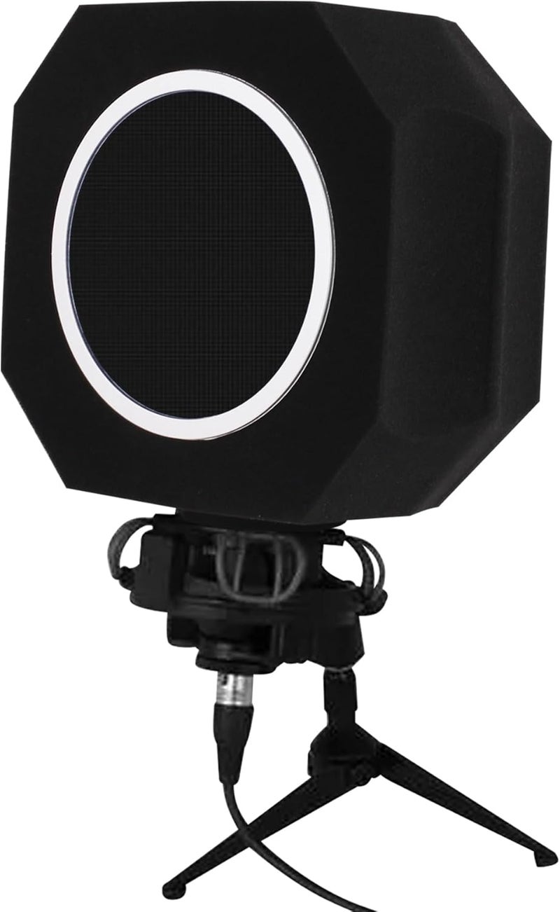 ktondic Professional Mic Isolation Shield with Pop Filter, Microphone Sound Isolation Ball, Sound-Absorbing Foam to Reduce Noise and Reflection for Recording, Singing, Podcasts, Live Stream - Image 1